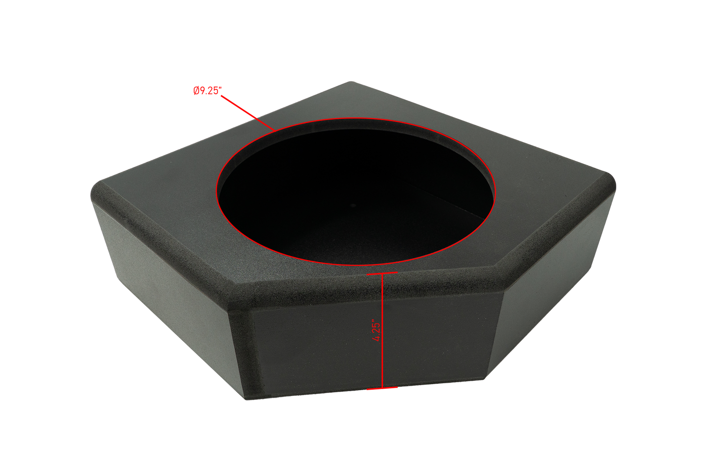 '17+ Can-Am® X3 Rear Low-Profile Driver Side 10” Subwoofer Enclosure – Unloaded | UTVS-X3-ENC-LP-RDRIVER