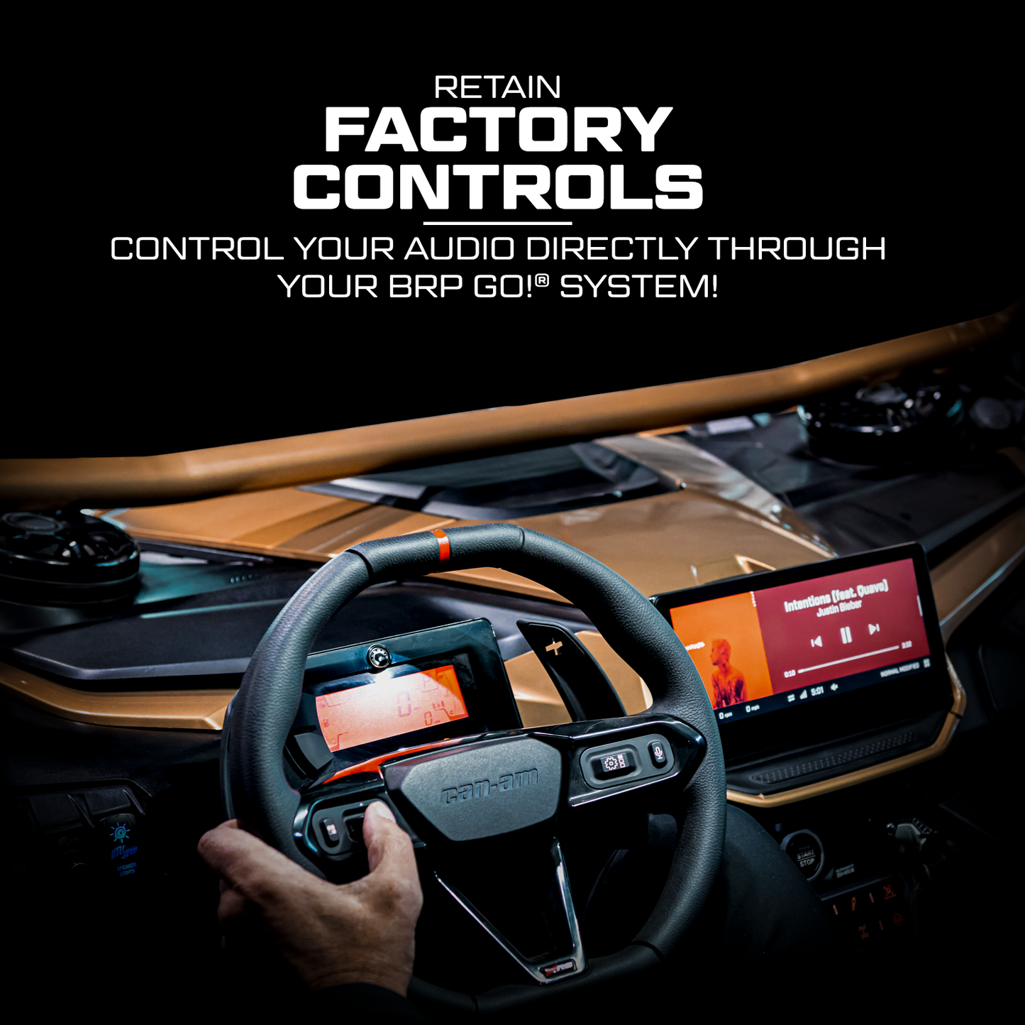 Can-Am® Maverick R BRP GO Subwoofer RCA Output Harness + Remote | UTVS-R-GO-SUB-OUT