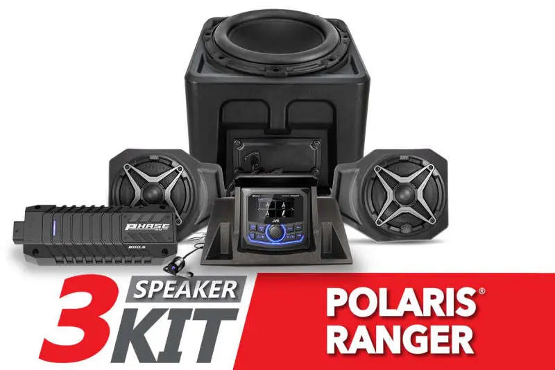 SSV Works 3-Speaker Audio System w/JVC (18-24 Polaris Ranger XP 1000)