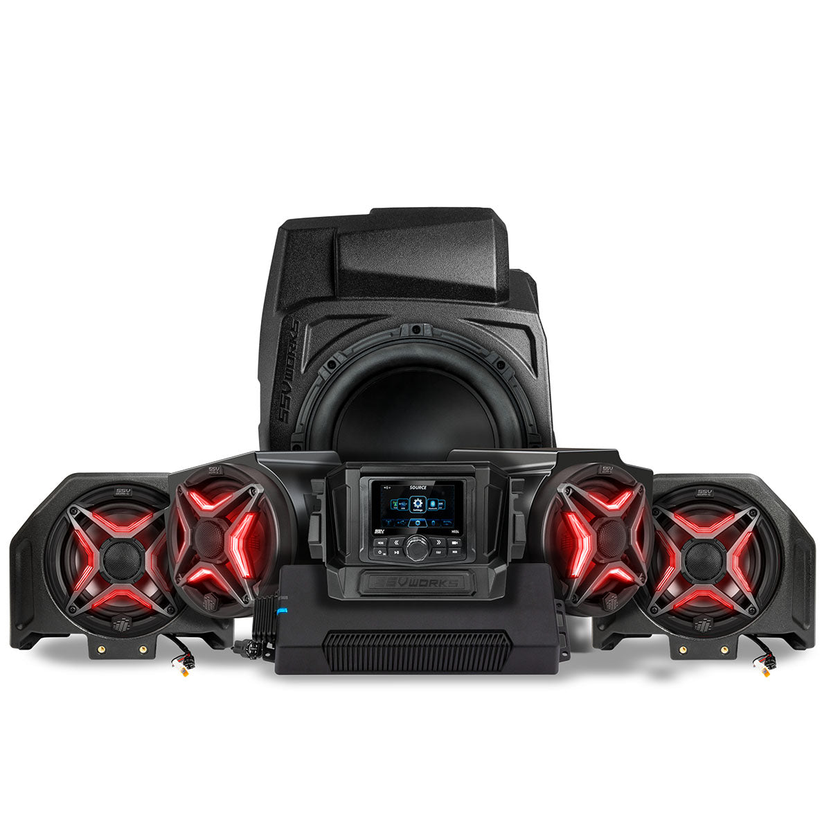 2020-2024 Polaris® RZR PRO Series Phase-5 V-Spec 5-Speaker 1400watt System w/MRB4