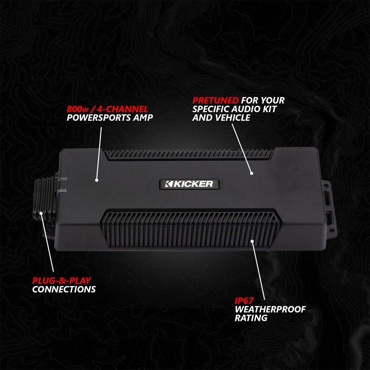 2017-2026 Can-Am® X3, Phase-4 V-Spec 5-Speaker 1650watt System w/MRB4