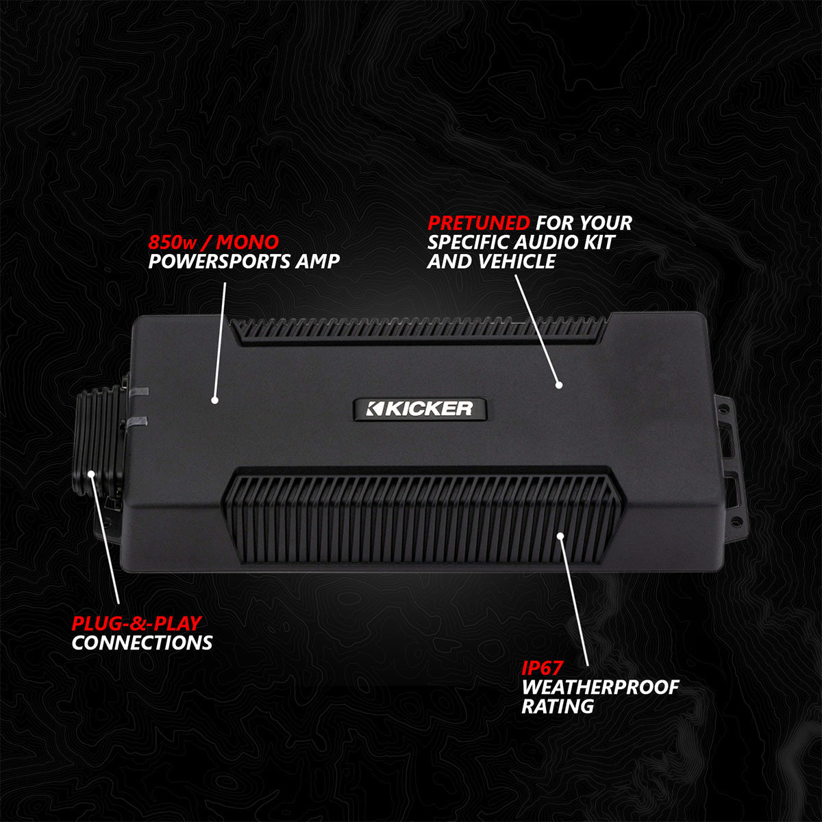 2017-2026 Can-Am® X3, Phase-5 V-Spec 6-Speaker 1650watt System w/MRB4