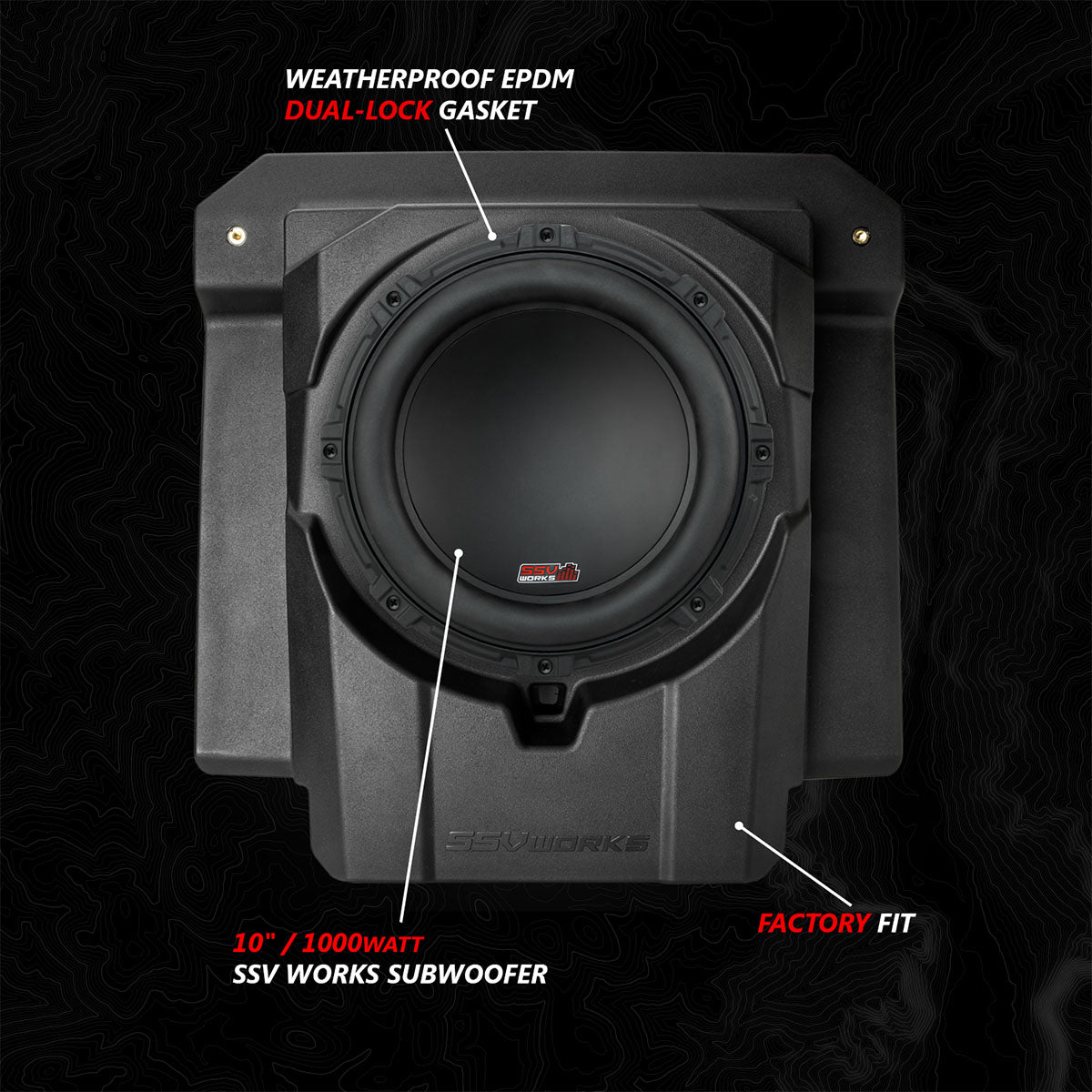 2024-2026 Can-Am® Maverick R, Phase-5 V-Spec 1400watt 6-Speaker Stereo System