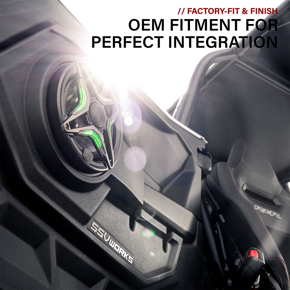 2025-2026 Polaris® RZR Pro R / Pro S / Pro XP Front Door 6.5" Speaker Pods w/Integrated Handle