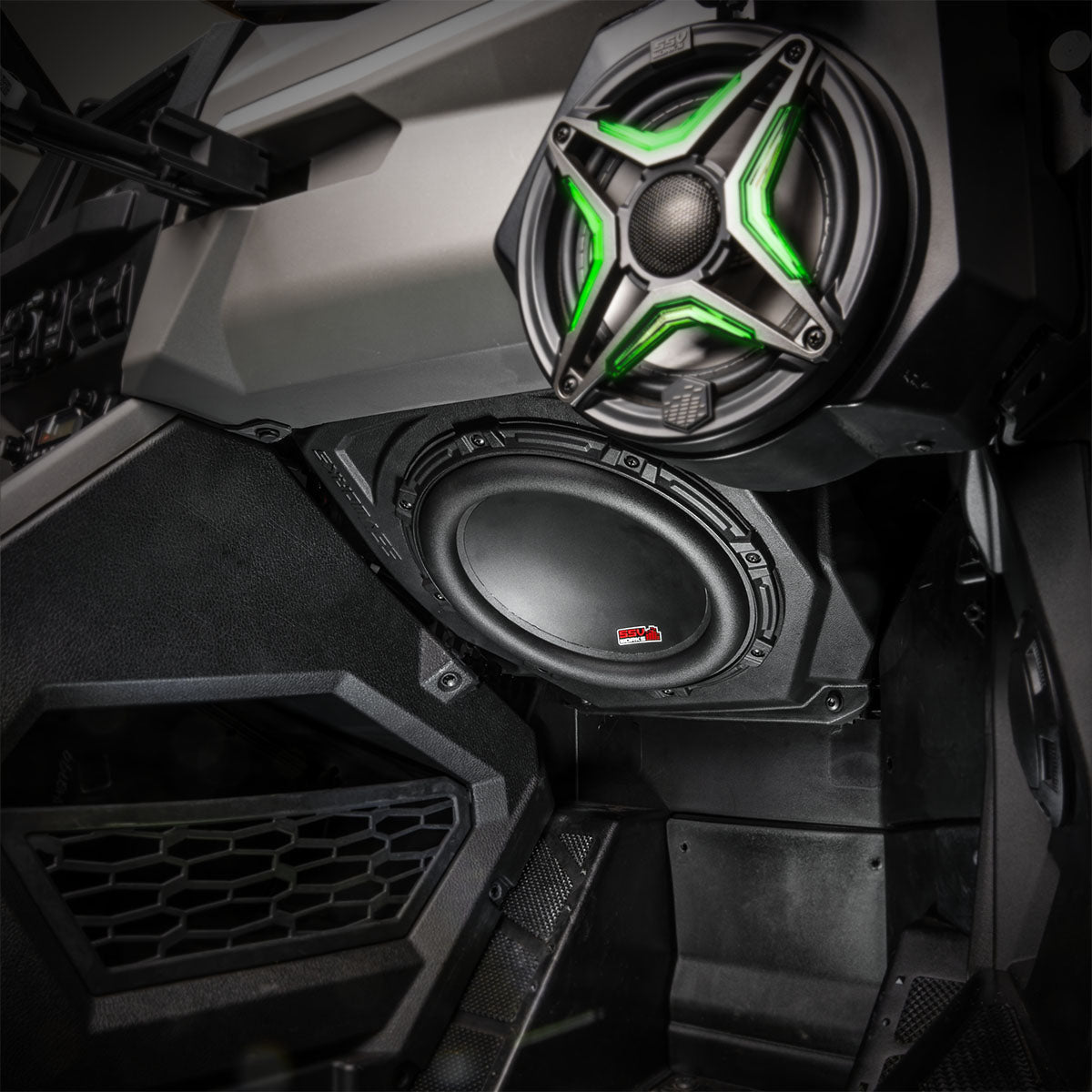 2025-2026 Polaris® RZR Pro R / Pro S / Pro XP Phase-6 K-Spec 7-Speaker Plug-&-Play Kit w/JVC Radio
