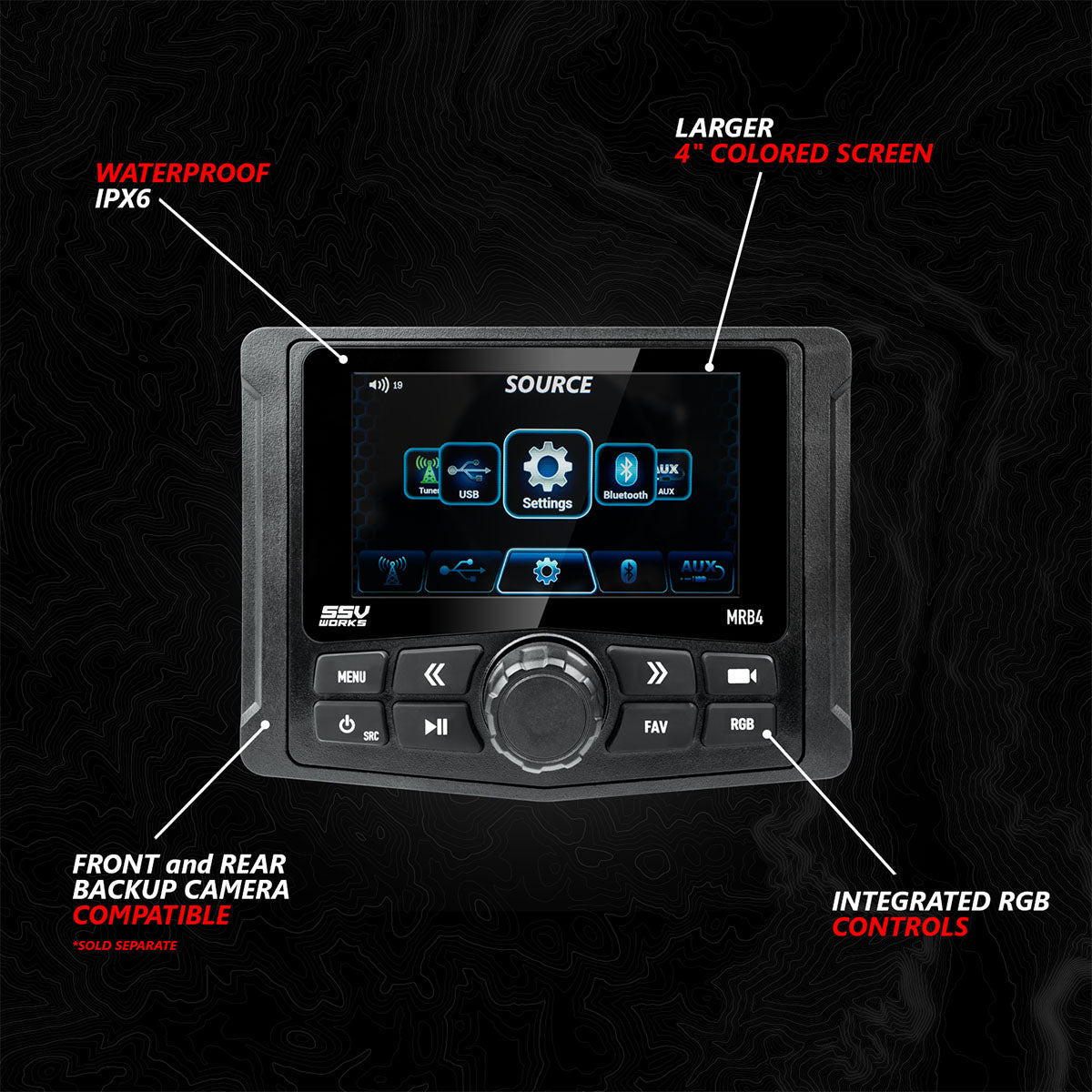 2020-2024 Polaris® RZR PRO Series Phase-1 A-Spec 2-Speaker 200watt System w/MRB4