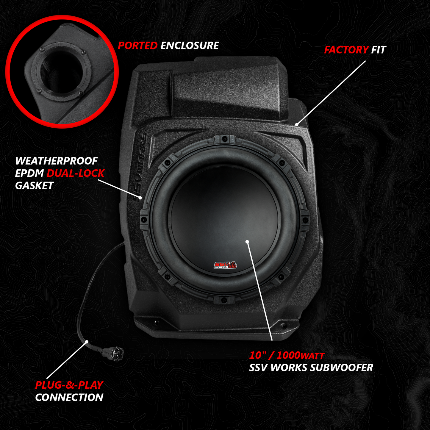 2020-2024 Polaris® RZR PRO Series Phase-3 V-Spec 3-Speaker 1400watt System for Ride Command