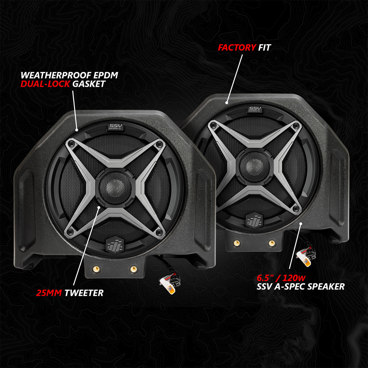 2020-2024 Polaris® RZR PRO Series Phase-2 A-Spec 4-Speaker 200watt System w/MRB4