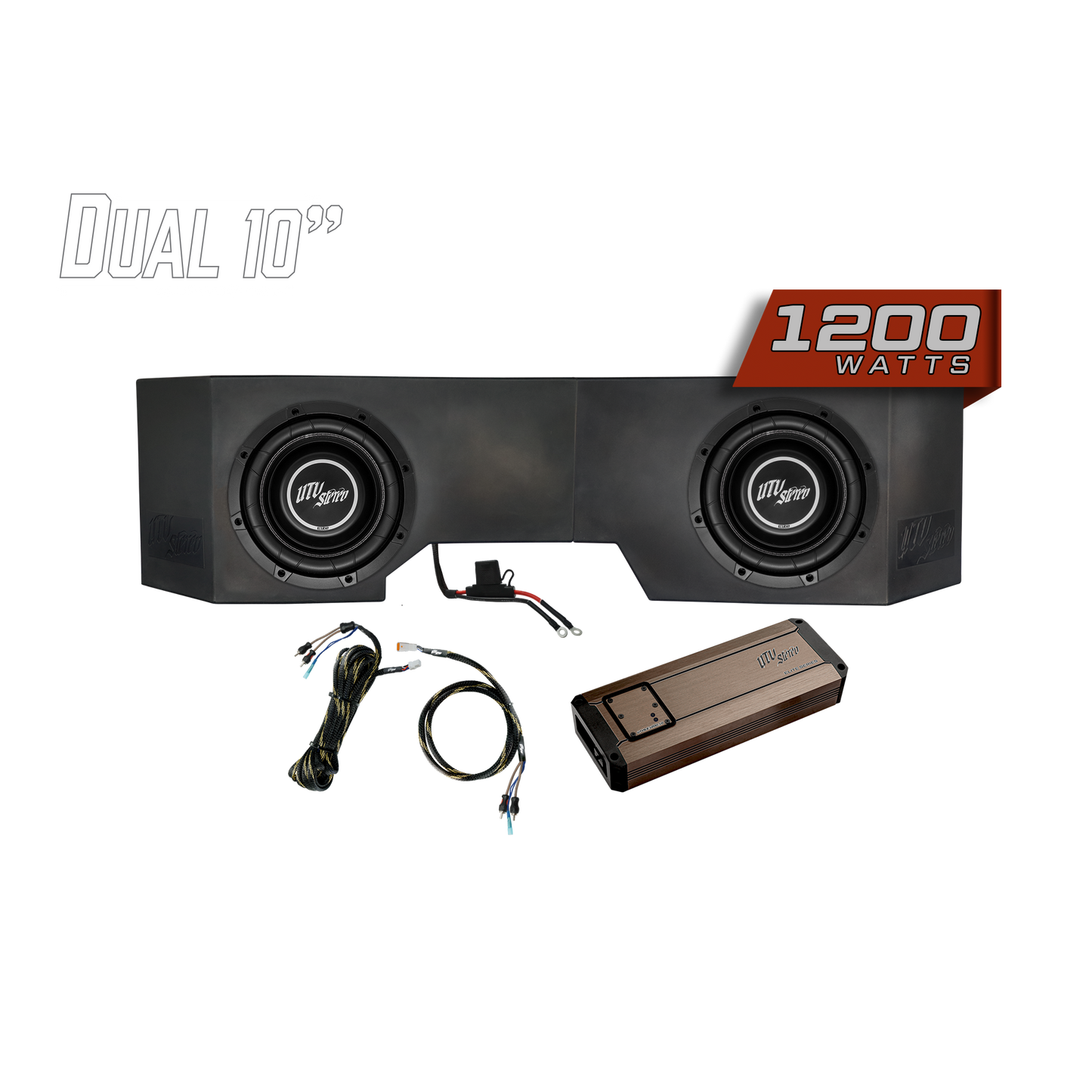 Can-Am® Defender HD10 1200W Dual 10" Subwoofer Kit  | UTVS-DEF-SUB-1200-2