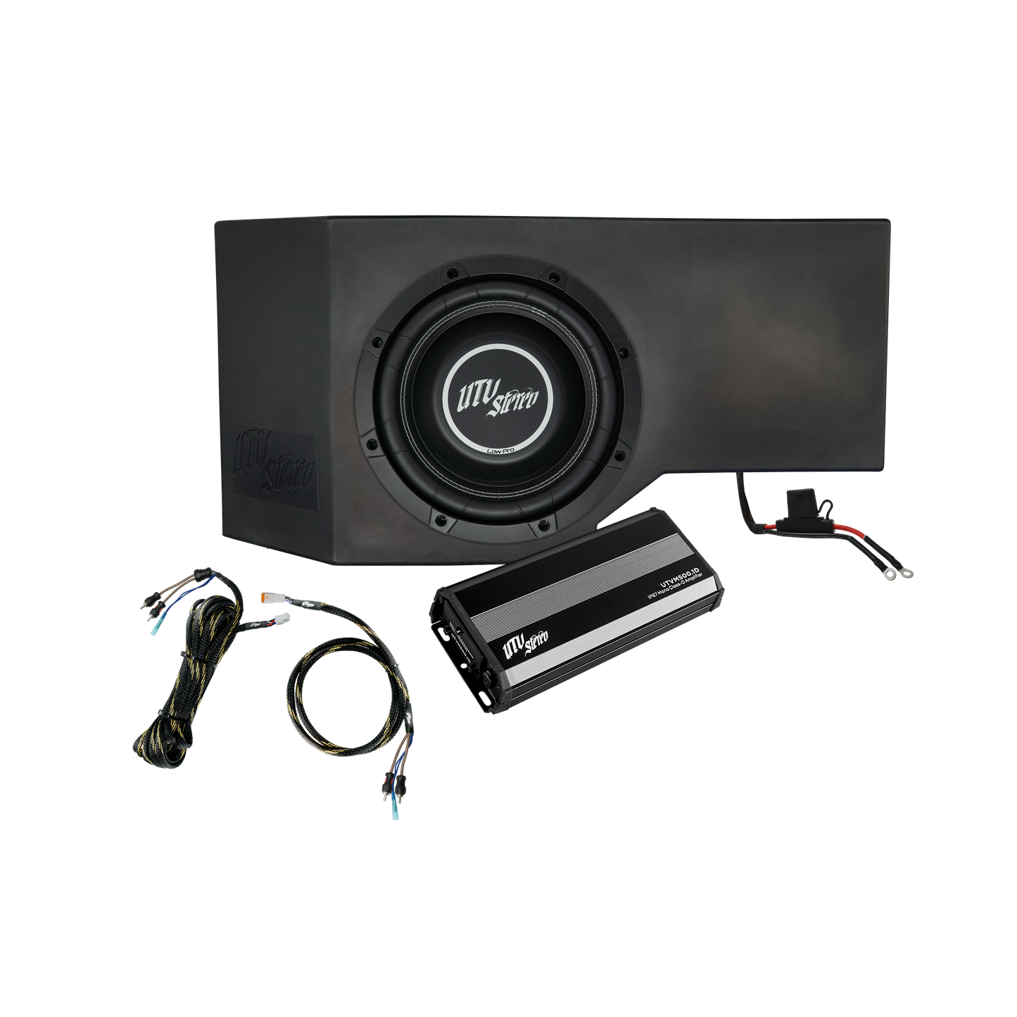 Can-Am® Defender HD10 500W Single Side 10" Subwoofer Kit | UTVS-DEF-SUB-500