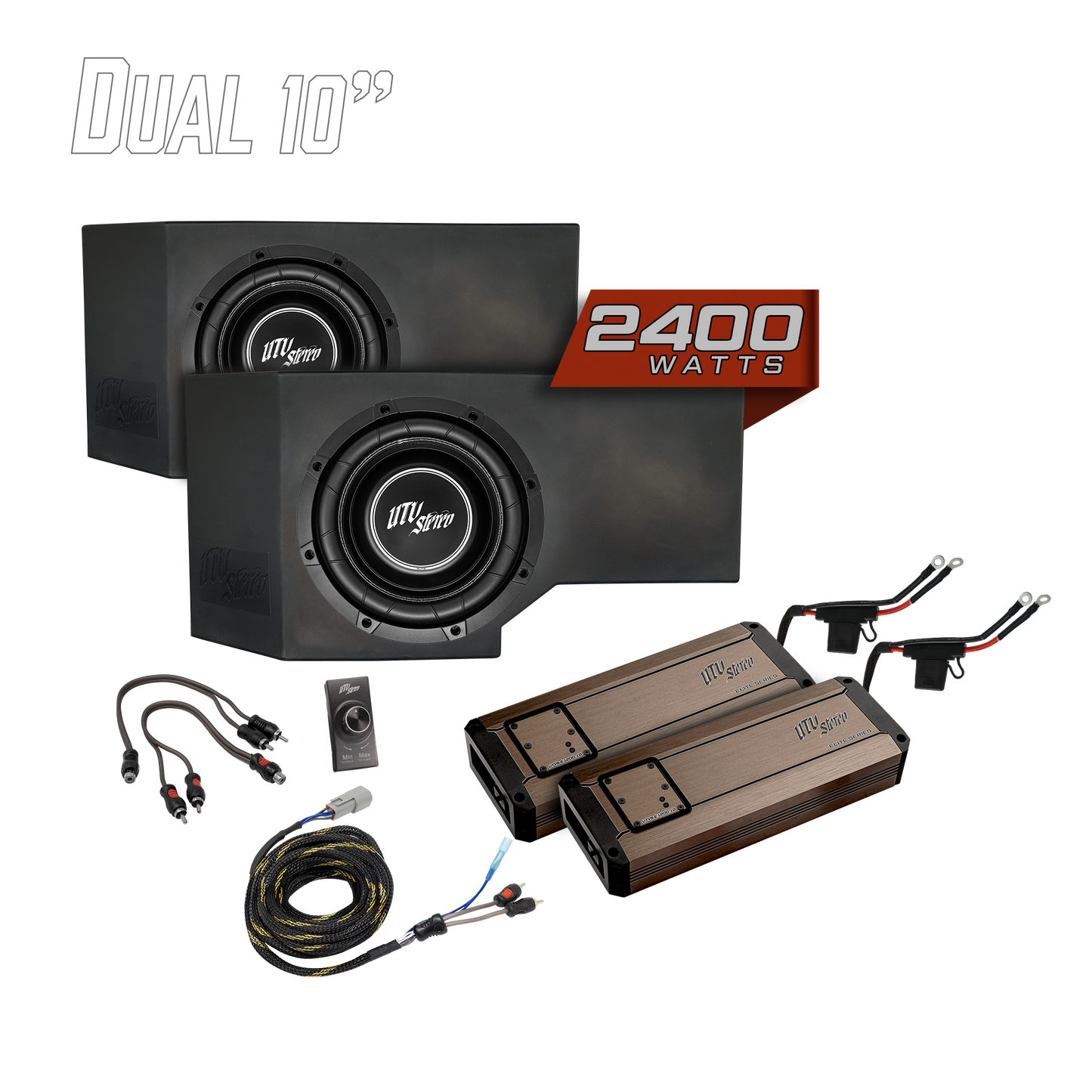 Can-Am® Defender HD11 2400W Dual 10" Subwoofer Kit | UTVS-DEF2-2400-2-GO