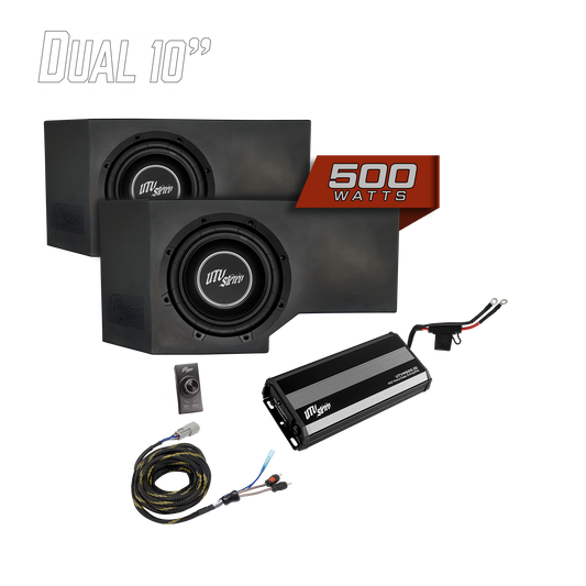 Can-Am® Defender HD11 500W Dual 10" Subwoofer Kit | UTVS-DEF2-500-2-GO