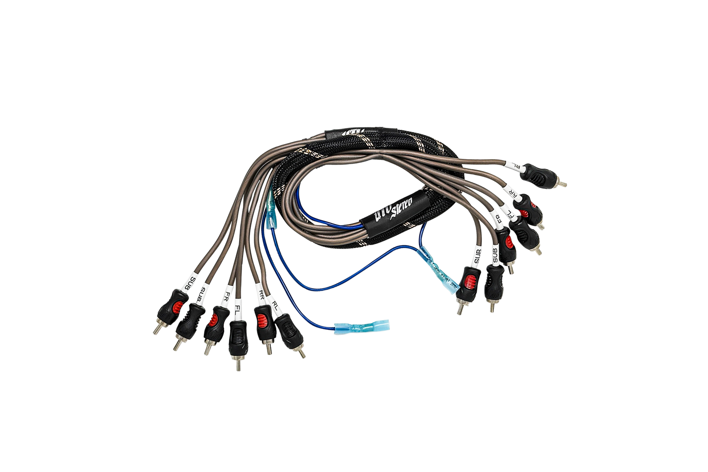 UTV Stereo 4-Channel RCA Harness - Front, Subwoofer + Remote | UTVS-HRN-RCA-2