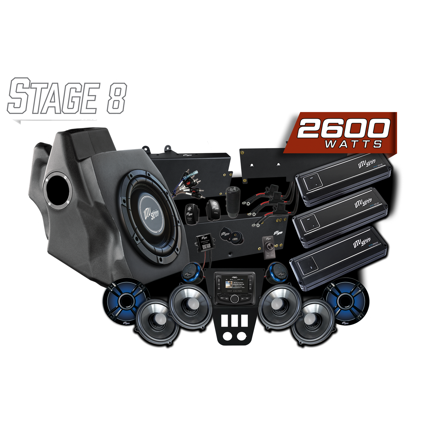 '20-'24 RZR® Pro Series Signature Stage 8 Stereo Kit | UTVS-PRO-S8-S