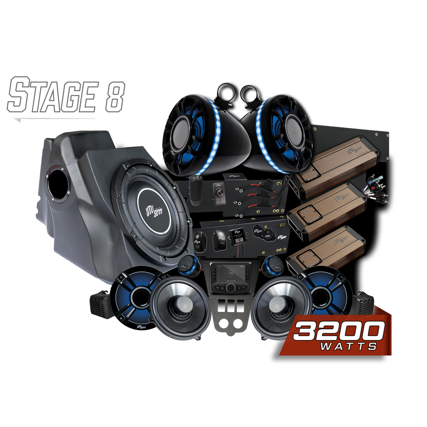 '25-'26 RZR® Pro Series Elite Stage 8 Stereo Kit | UTVS-PRO2-S8-E