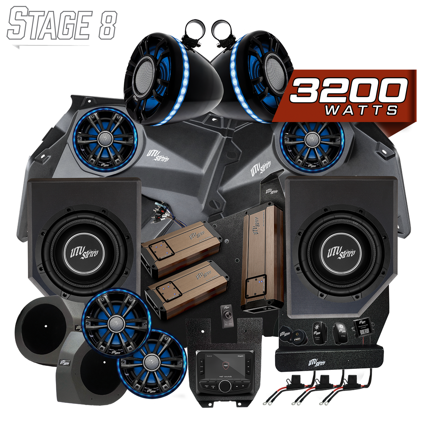 Can-Am® X3 Elite Series Stage 8 Stereo Kit | UTVS-X3-S8-E