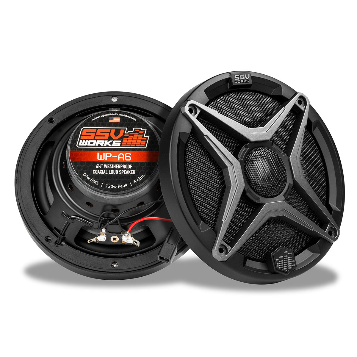 SSV Works A-Spec 6.5in Weatherproof Powersports Speakers for UTV's, Boats, RV and more (pair)