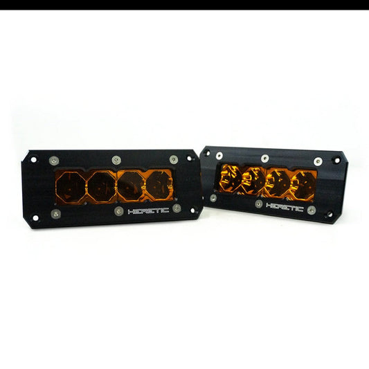 Heretic BA-4 Flush Mount Amber LED Pod Light - 2 Pack