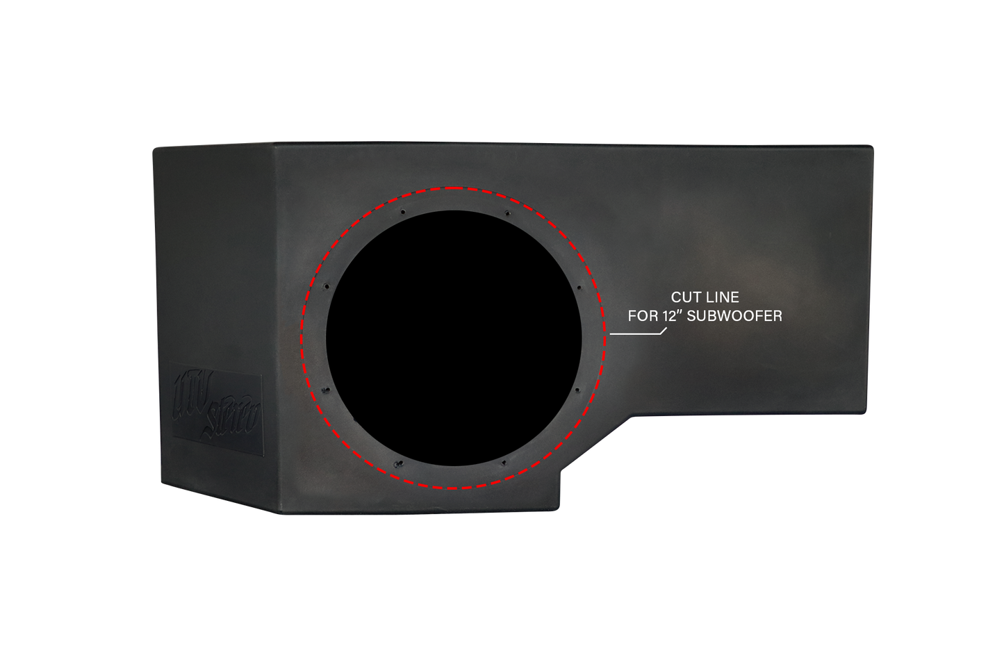 Can-Am® Defender HD11 Vented 10" Rear Passenger Subwoofer Enclosure Unloaded | UTVS-DEF2-VENC-PASS-10-REAR