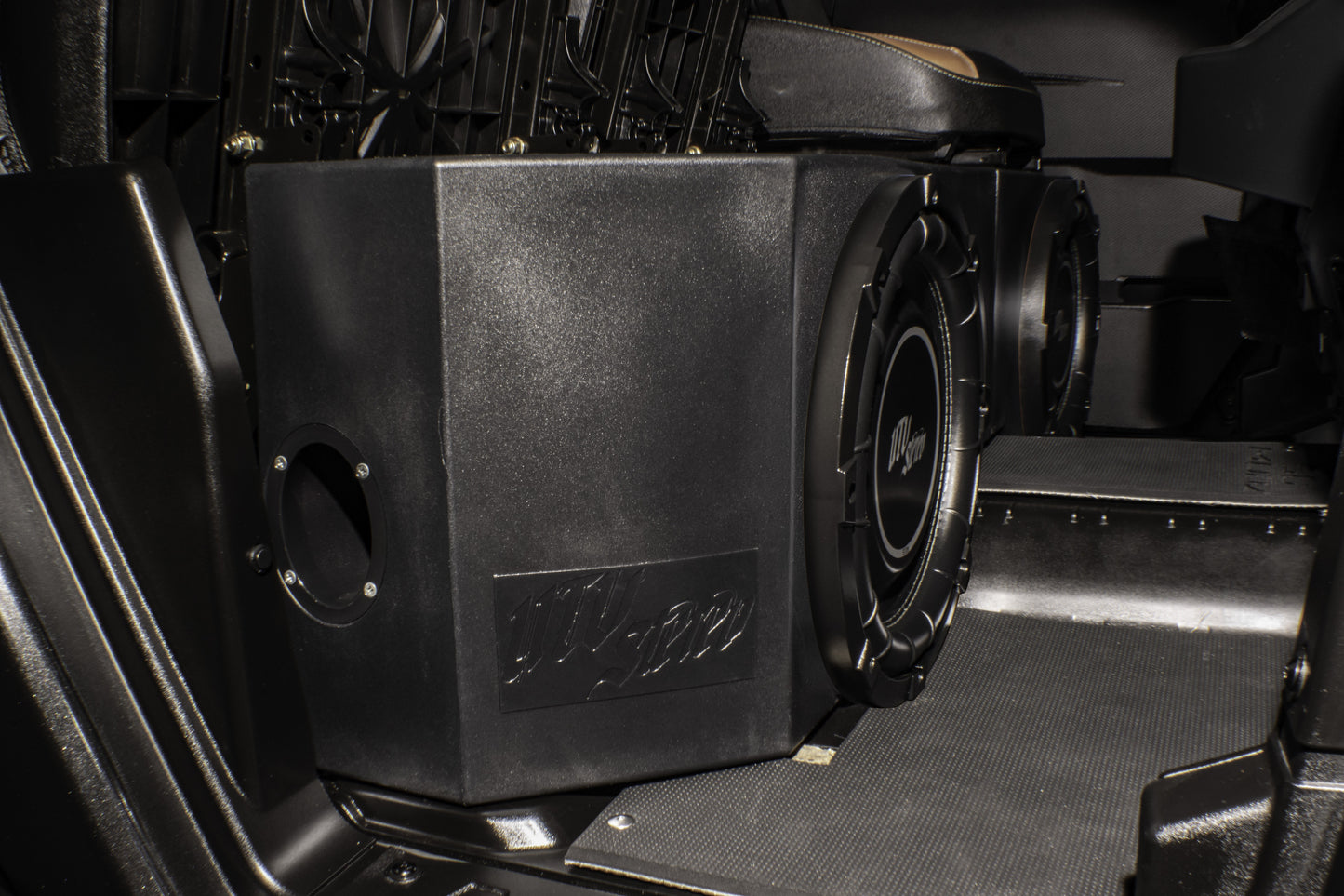 Can-Am® Defender HD10 Vented 10" Passenger Subwoofer Enclosure Unloaded | UTVS-DEF-VENC-PASS