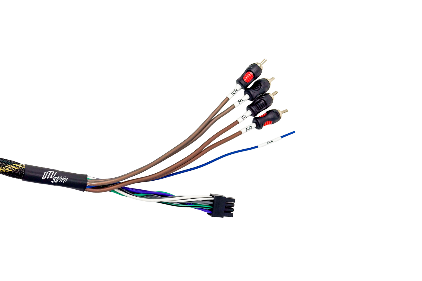 '20-'26 RZR® Pro Series Ride Command Front & Rear RCA Output + Speaker Wire & Remote | UTVS-PRO-RC-RCA-OUT