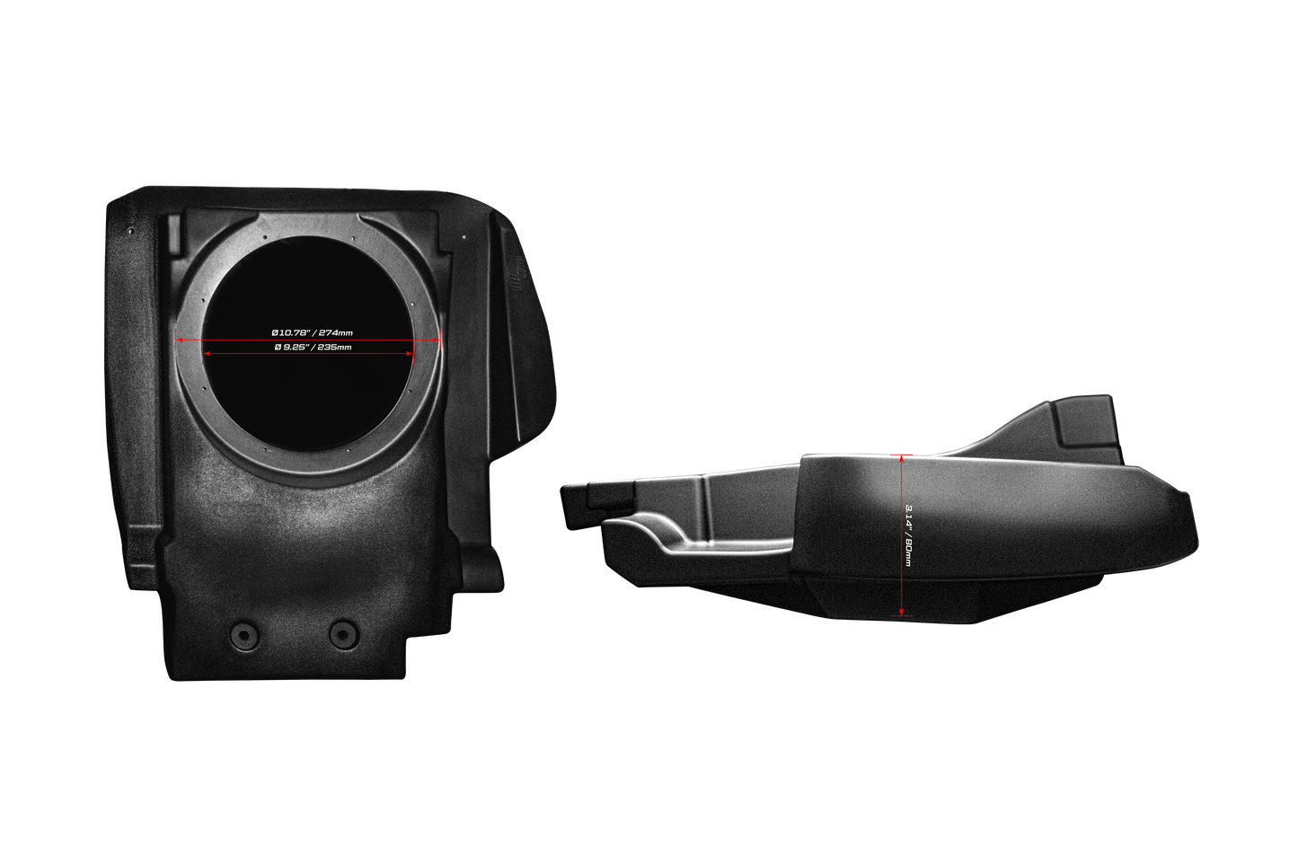 Can-Am® Maverick R 10" Front Driver Subwoofer Enclosure (2-SEAT MODELS) – Unloaded | UTVS-R-ENC-DRIVER-2